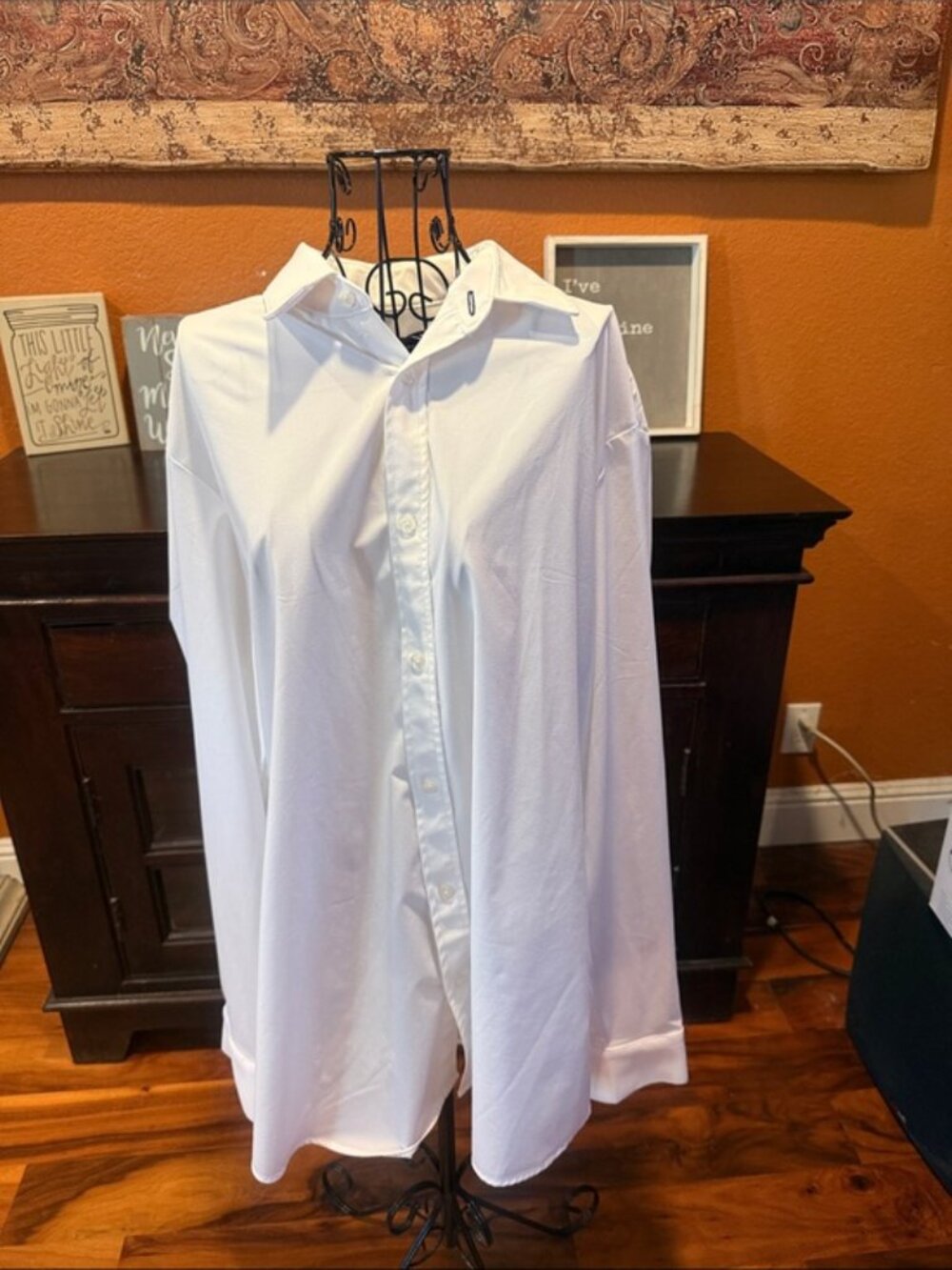 XXL Mizzen + Main Leeward Men's White Dress Shirt Trim Fit